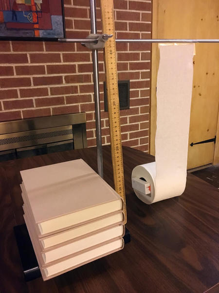 Physics of a falling toilet paper roll - experimental setup