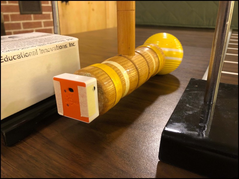 Croquet Mallet Equipped with PocketLab Voyager