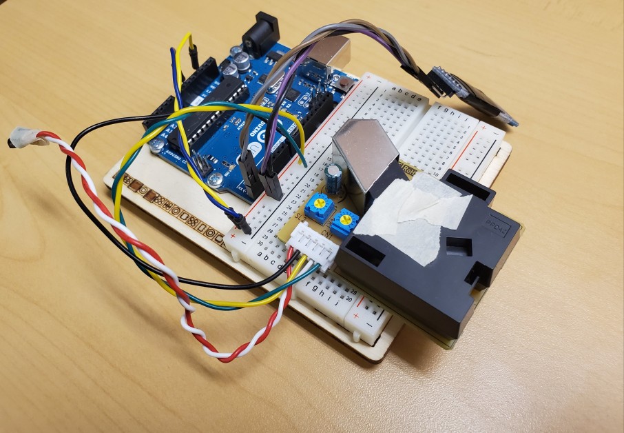 The Arduino based PM sensor designed by KCVS for OPCW
