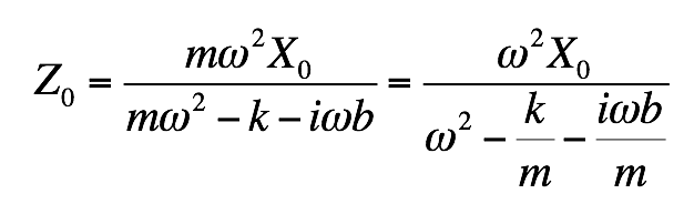 Characteristic equation of the accelerometer model