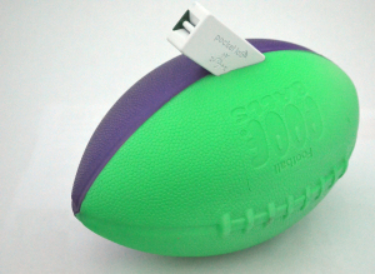 Football with PocketLab insert.