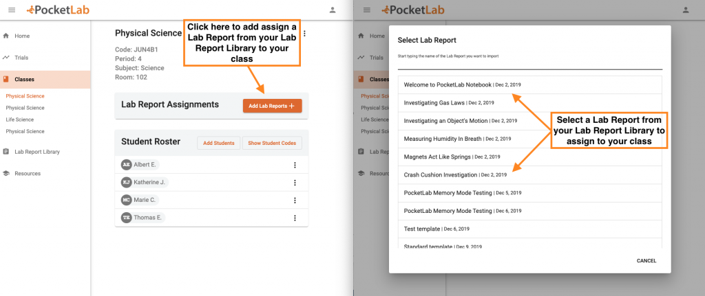 Assigning Lab Reports