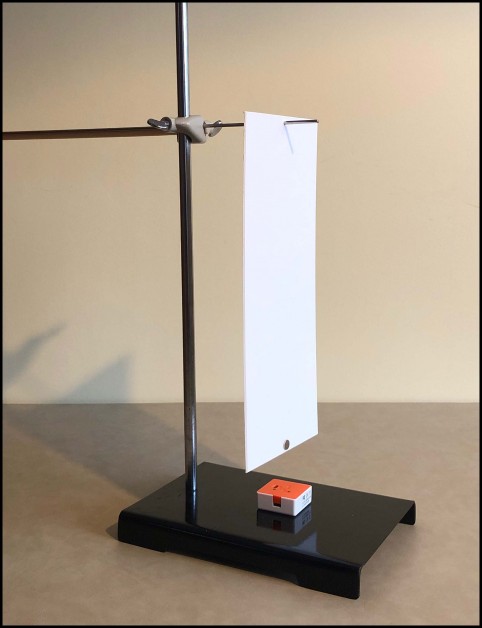 Angled view of the physical pendulum apparatus