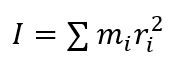 Defining equation for moment of inertia