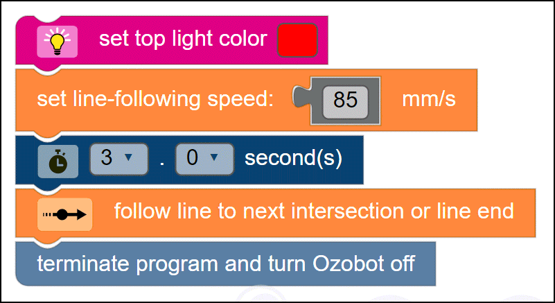 OzoBlockly program for this lab