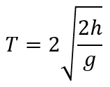 Equation for time between bounces
