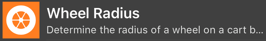 Wheel Radius