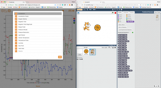 Using Scratch with PocketLab