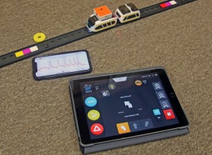 PocketLab/intelino smart train experiment setup