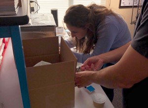 Student working on Thermos